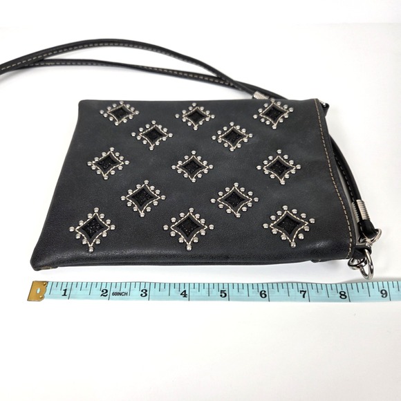 Montana West American Bling Embossed Diamond Embroidered Studded Crossbody Rodeo - Picture 8 of 8